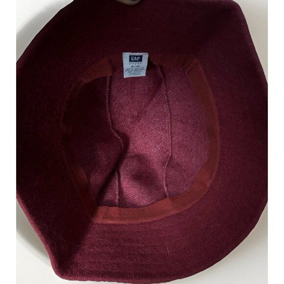 Gap Bucket Hat Womens Cloche Red Fuzzy Rabbit Hair Wool - Picture 4 of 6